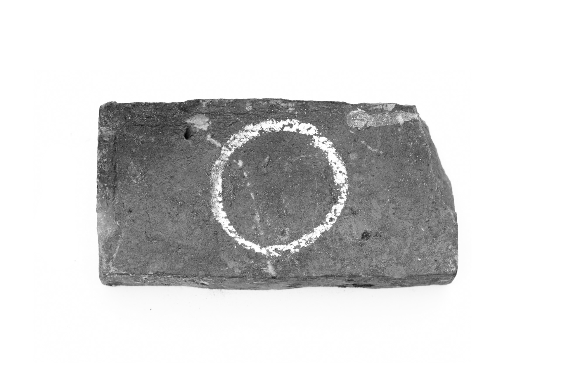 circle drawn with plaster